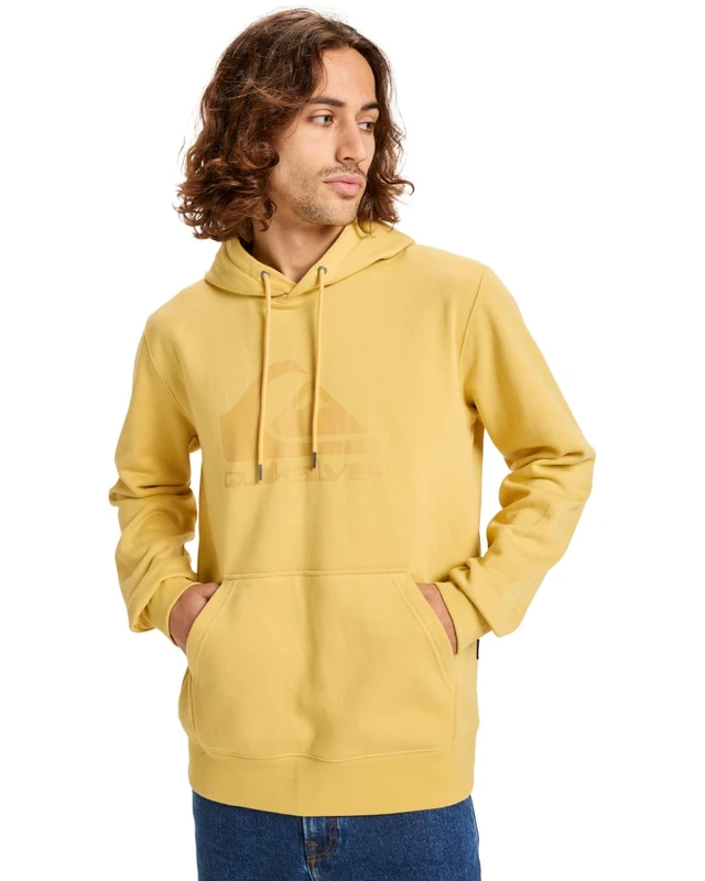 Quiksilver Pullover Hoodie COMP LOGO HOODIE Men's Yellow L