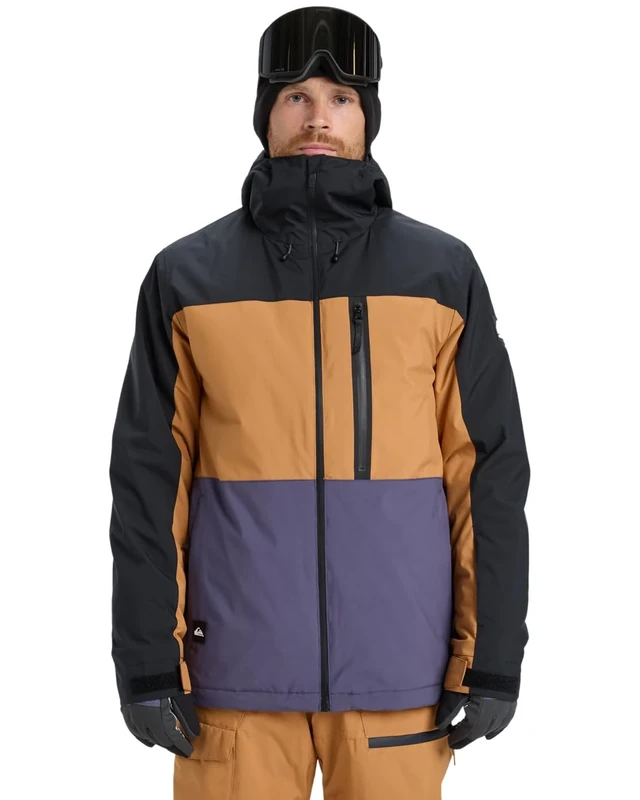 Quiksilver Snow Jacket Sycamore Block 20K Jacket Men's Brown XL