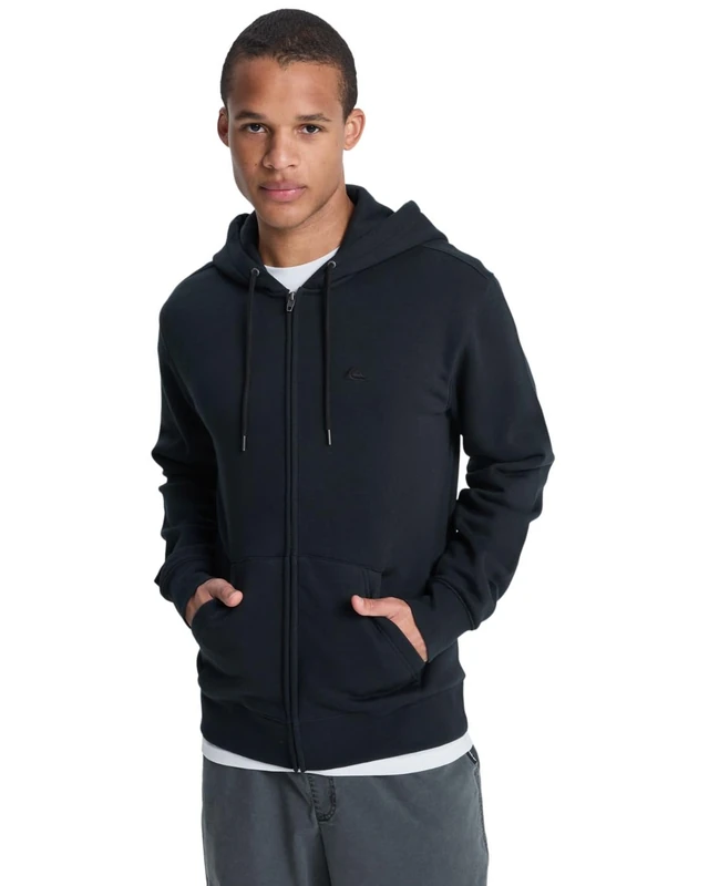 Quiksilver Fleece sweater SALT WATER ZIP HOODIE Men's Black XXL