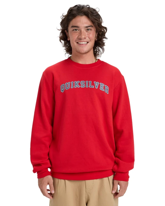 Quiksilver Fleece sweater GRAPHIC CREW Men's Red M