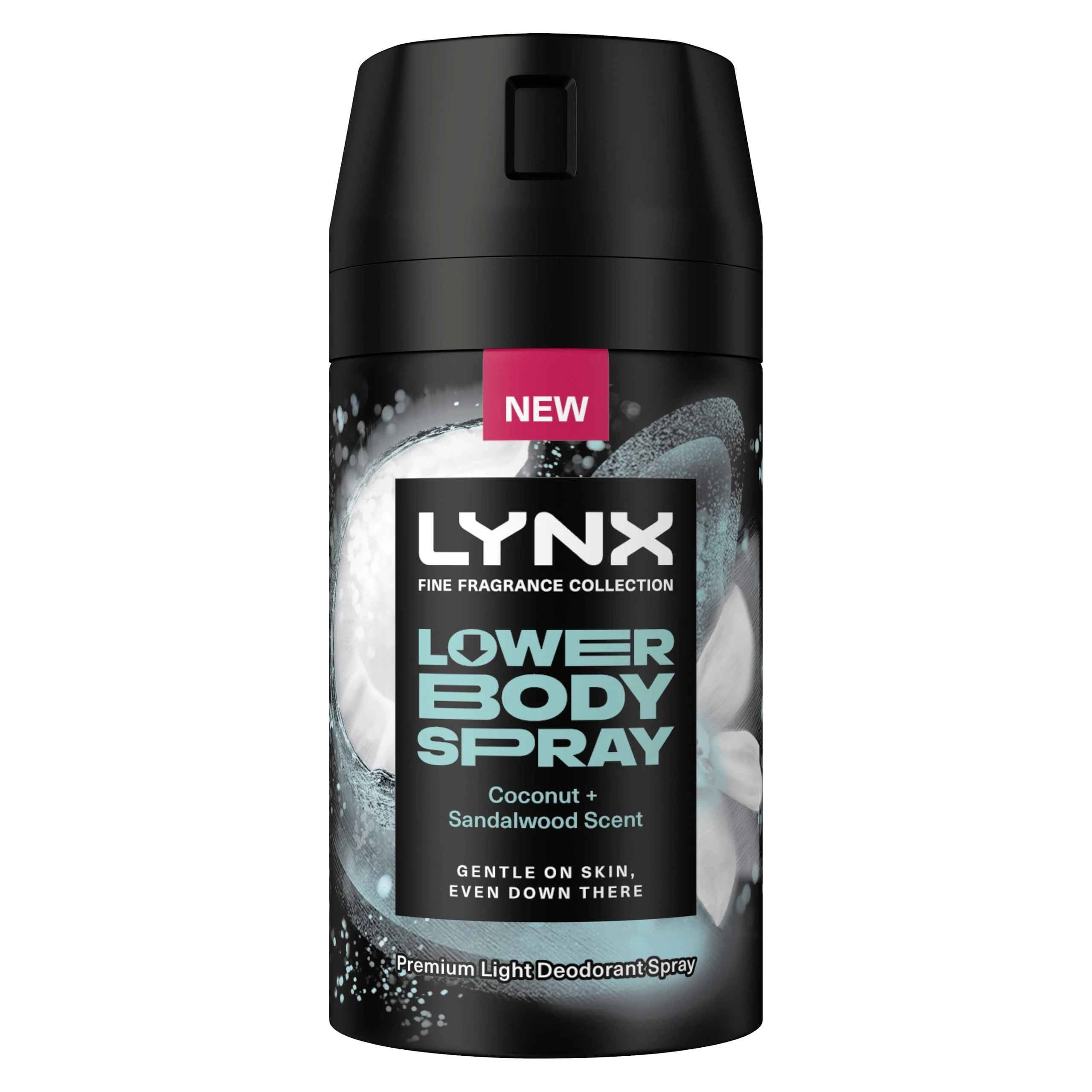 Lynx Fine Fragrance Collection Coconut & Sandalwood Premium Lower Body Spray for 72 hours of freshness 100 ml