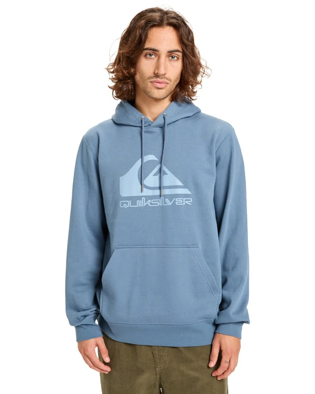 Quiksilver Pullover Hoodie COMP LOGO HOODIE Men's Blue S
