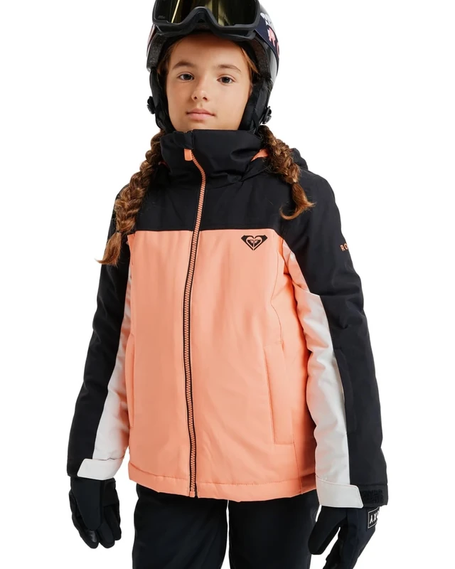 Roxy Snow Jacket Galaxy Girl Jacket Girl's Orange 12