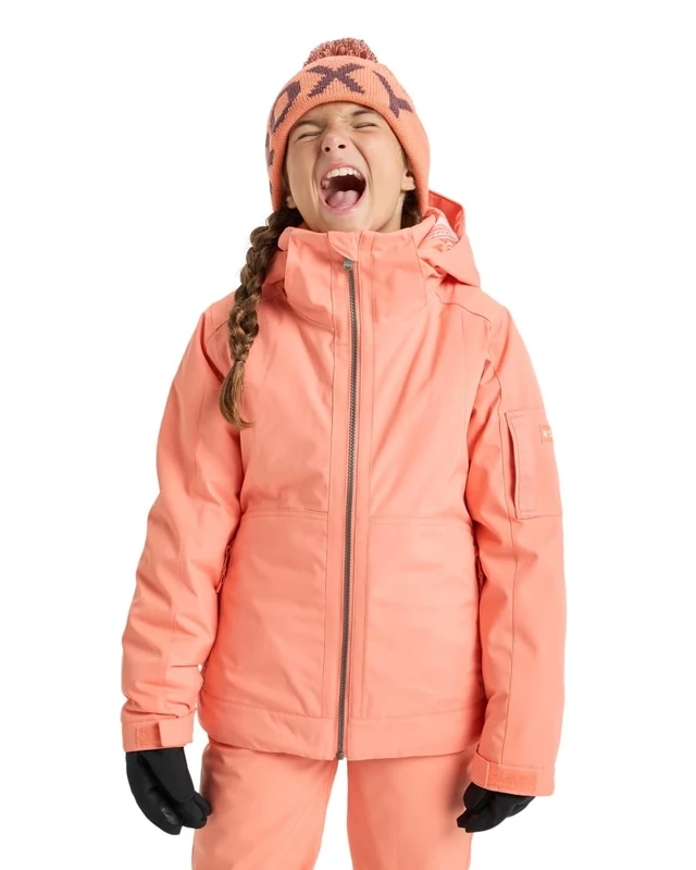 Roxy Snow Jacket Meade Girl Jacket Girl's Orange 16