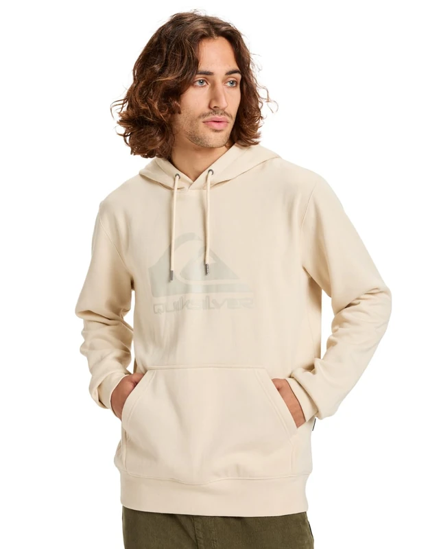 Quiksilver Pullover Hoodie COMP LOGO HOODIE Men's White XS