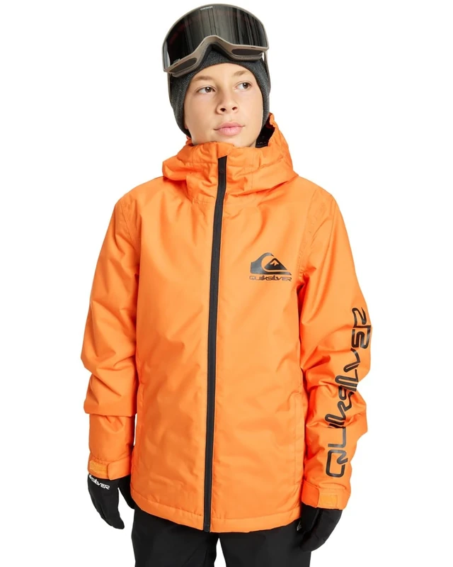 Quiksilver Snow Jacket Mission Jacket Boy's Orange 14