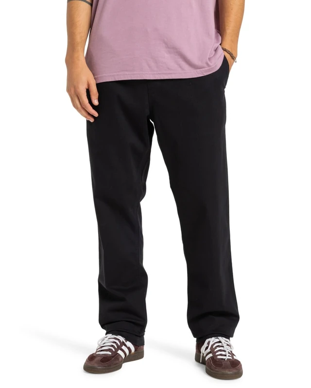 Quiksilver Pants Taxer Straight Twill Pant Men's Black XS