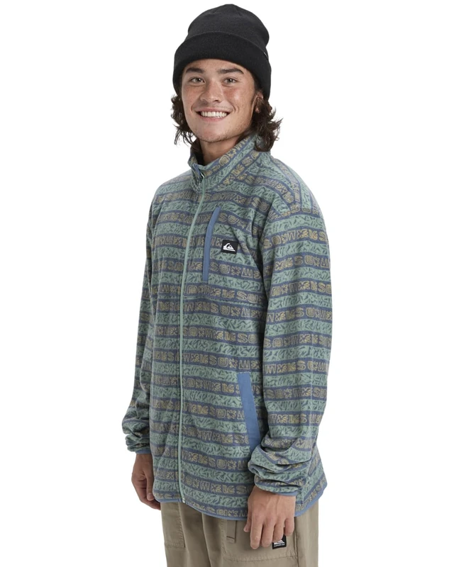 Quiksilver Fleece NO DESTINATION FZ Men's Green L