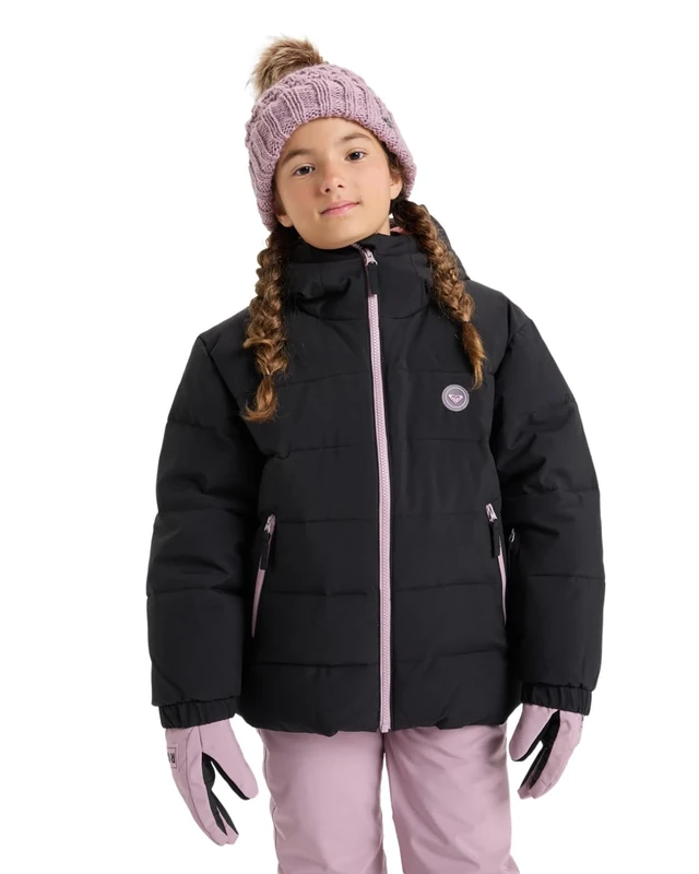 Roxy Snow Jacket SNOWYHILL Puffy Girl Jacket Girl's Black 14