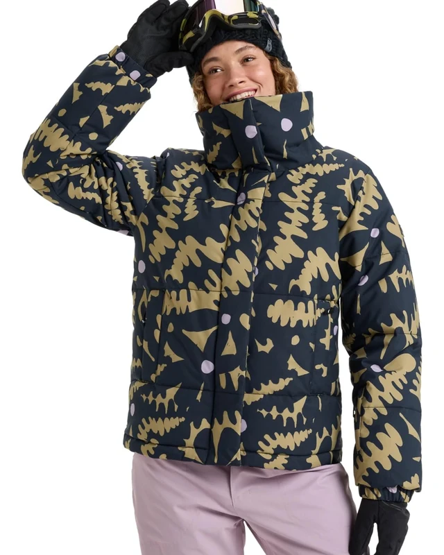 Roxy Snow Jacket Snow Winter Rebel Jacket Women's Beige XS