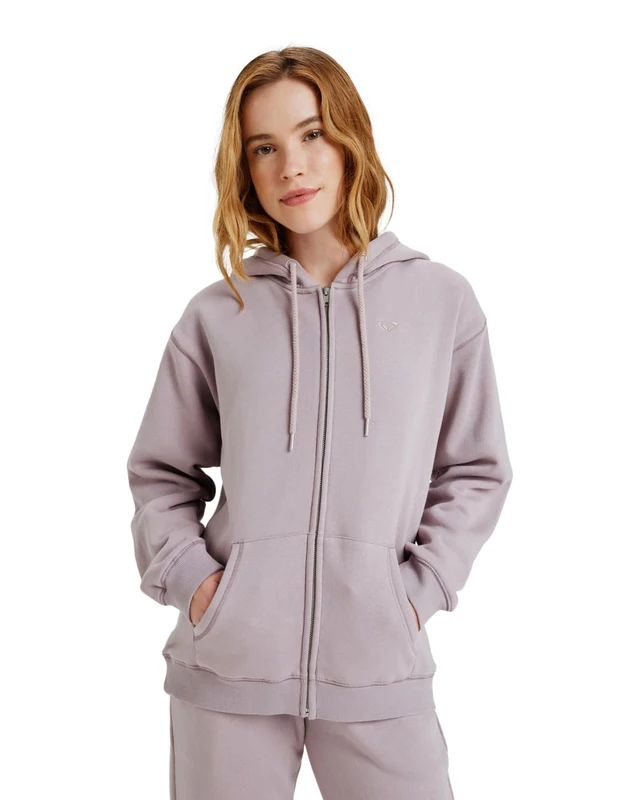 Roxy Fleece sweater SURF STOKED ZIPPED BRUSHED Women's Purple XL