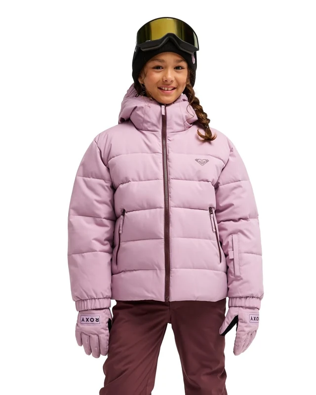 Roxy Snow Jacket SNOWYHILL Puffy Girl Jacket Girl's Pink 10
