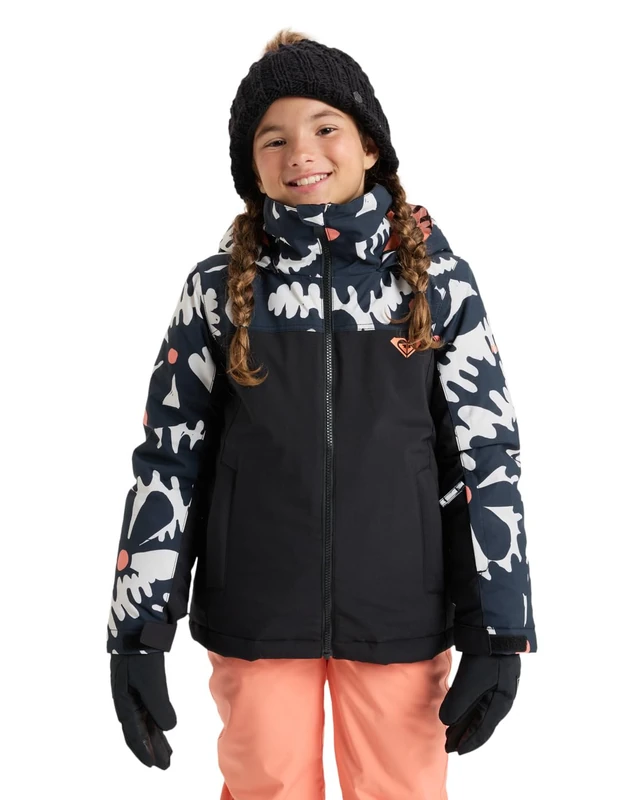 Roxy Snow Jacket Galaxy Girl Jacket Girl's Black 14