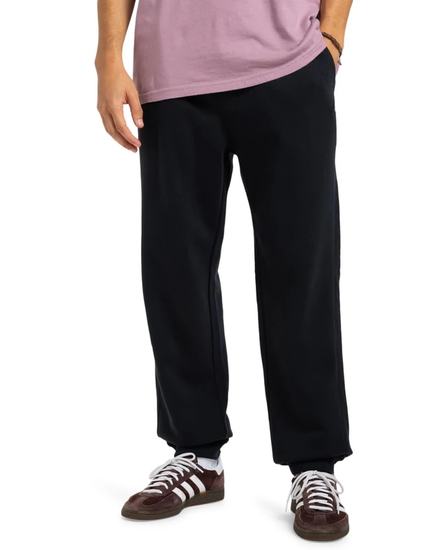 Quiksilver Elastic Waist Pants Cargo Fleece Bottom Men's Black L