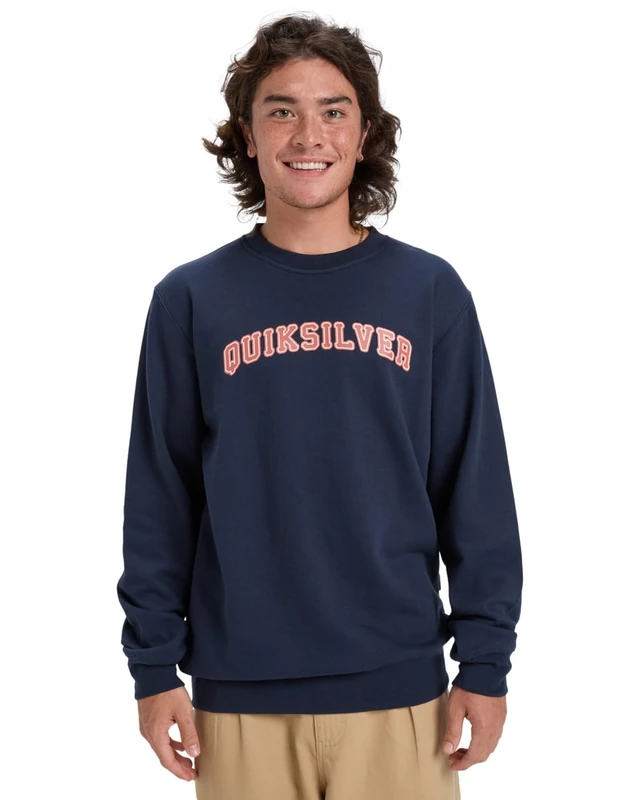 Quiksilver Fleece sweater GRAPHIC CREW Men's Black L