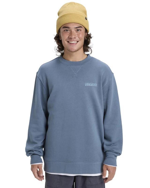 Quiksilver Fleece sweater SALT WATER GRAPHIC CREW Men's Blue XS