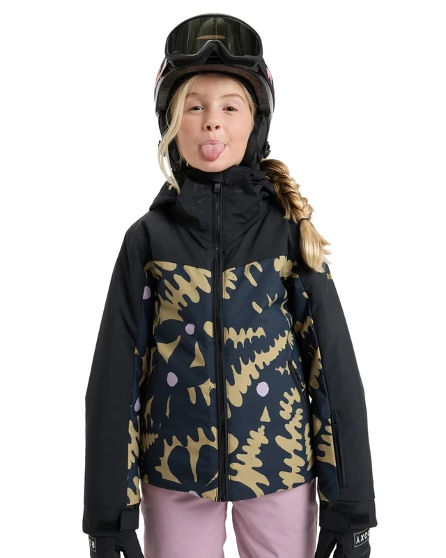 Roxy Snow Jacket Free Jet Block Girl Jacket Girl's Beige 14