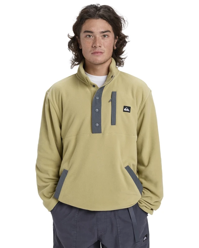 Quiksilver Fleece NO DESTINATION HS Men's Beige XS
