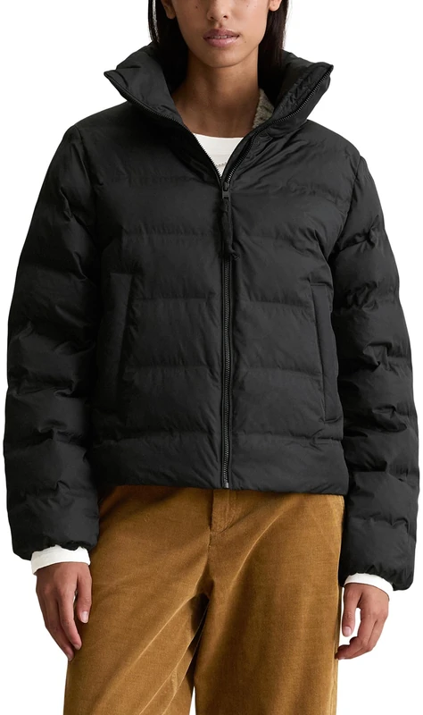 Marc OߴPolo Denim Women's Water Repellent Down Jacket with Stand Collar, Black (Black), XS