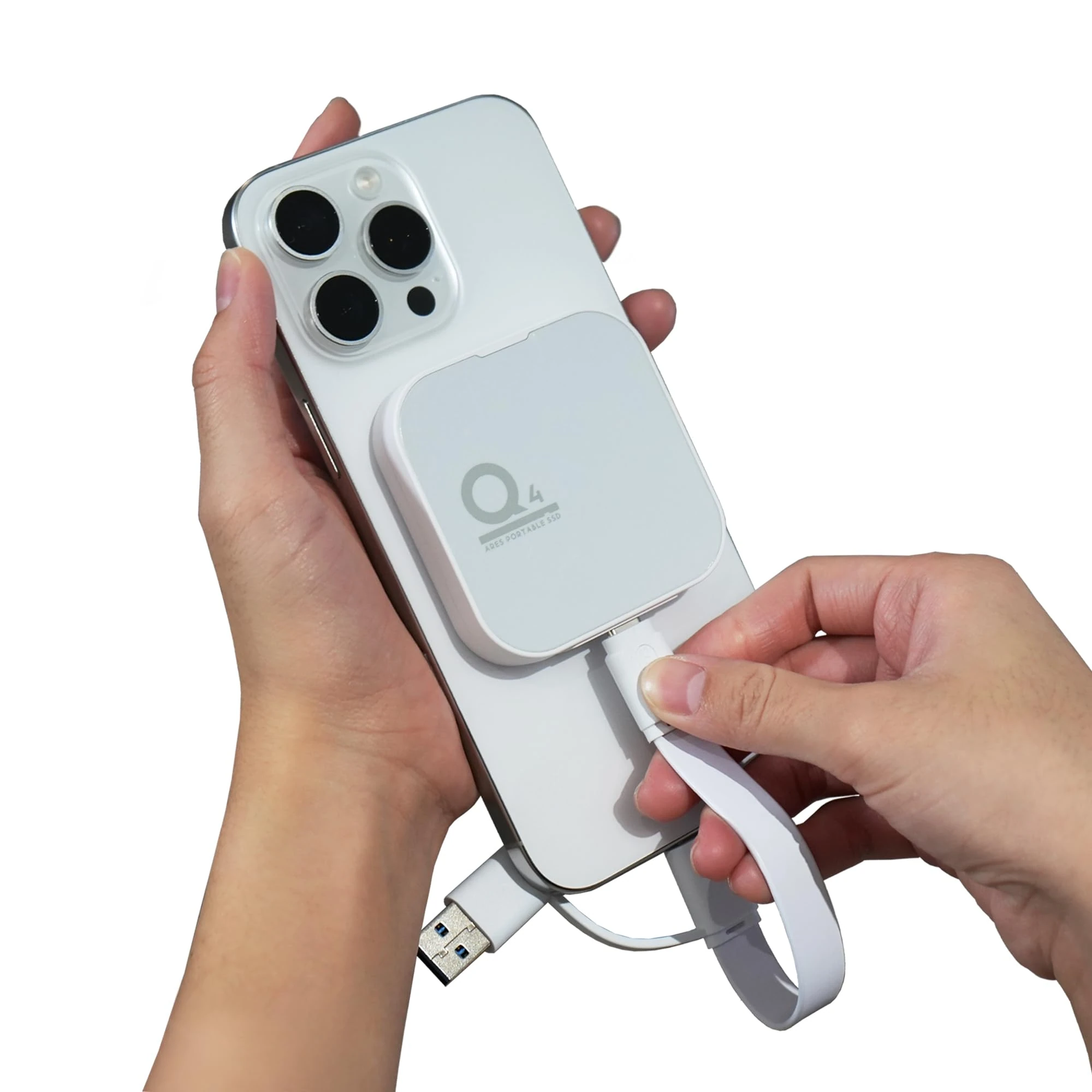 DATO Magnetic External SSD 4TB, External Solid State Drive Portable SSD USB 4.0 Gen 3x2, up to 4000/3600 MB/s, Type-C 4K ProRes HDR Record, Compatible with iPhone 15&16 Pro Max - ARES Q4 Series