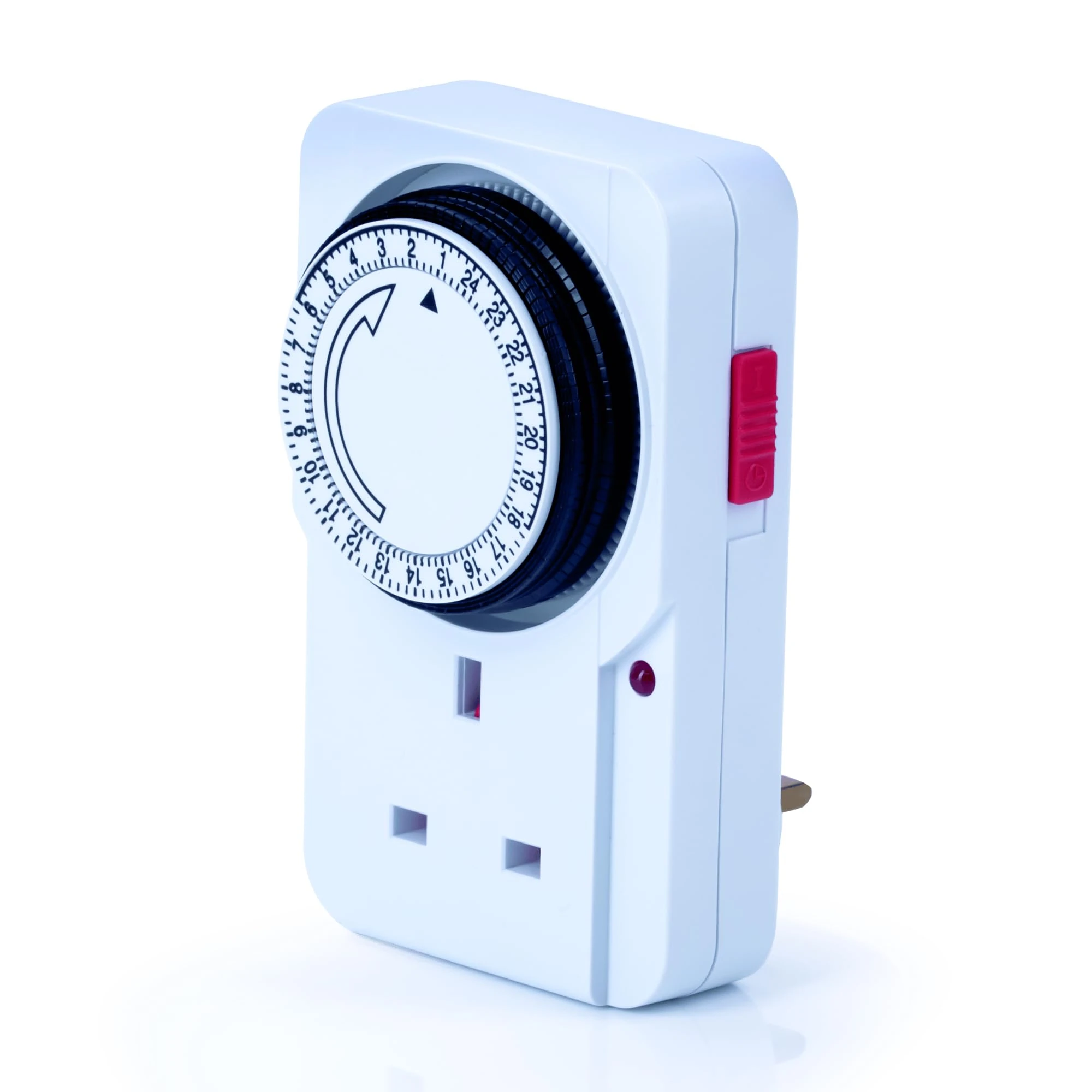 Status: IONOS 24 Hour Plug-in Timer Switch | 24 Hour Segment Timer Light Switch | White UK Plug | ION24HT10