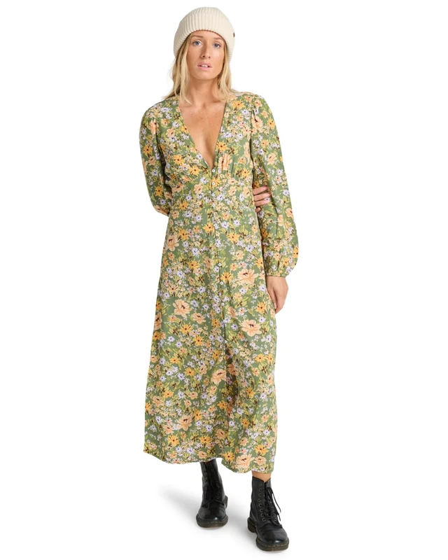 Billabong Women's Cool Night Dress, LUV Army, XL