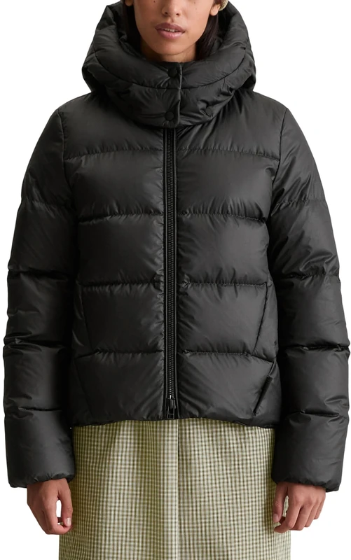 Marc OߴPolo Denim Women's Warm Down Jacket with Hood, Black (Black), M