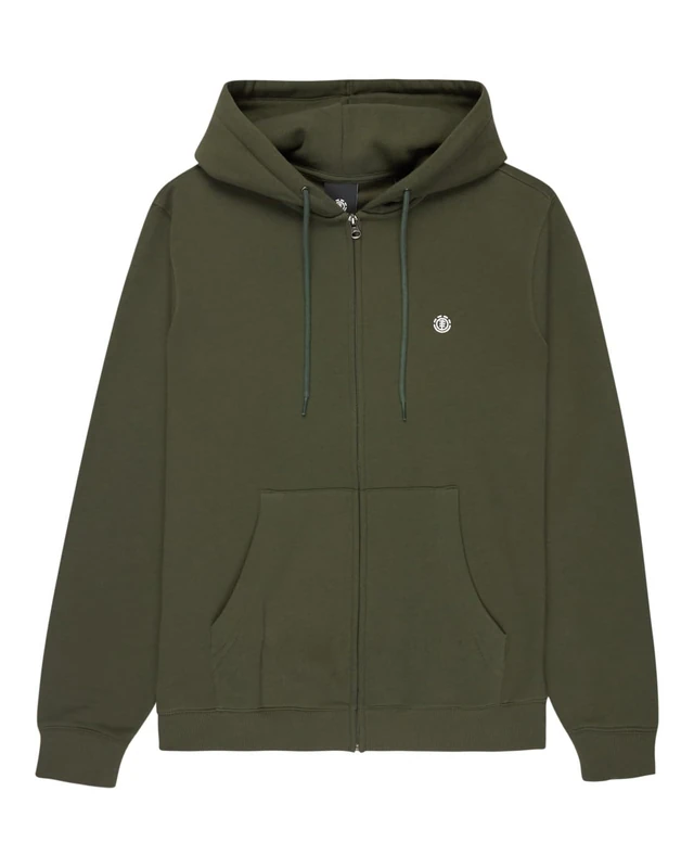 Element Icon Embroidery - Zip Sweatshirt - Men - Green.