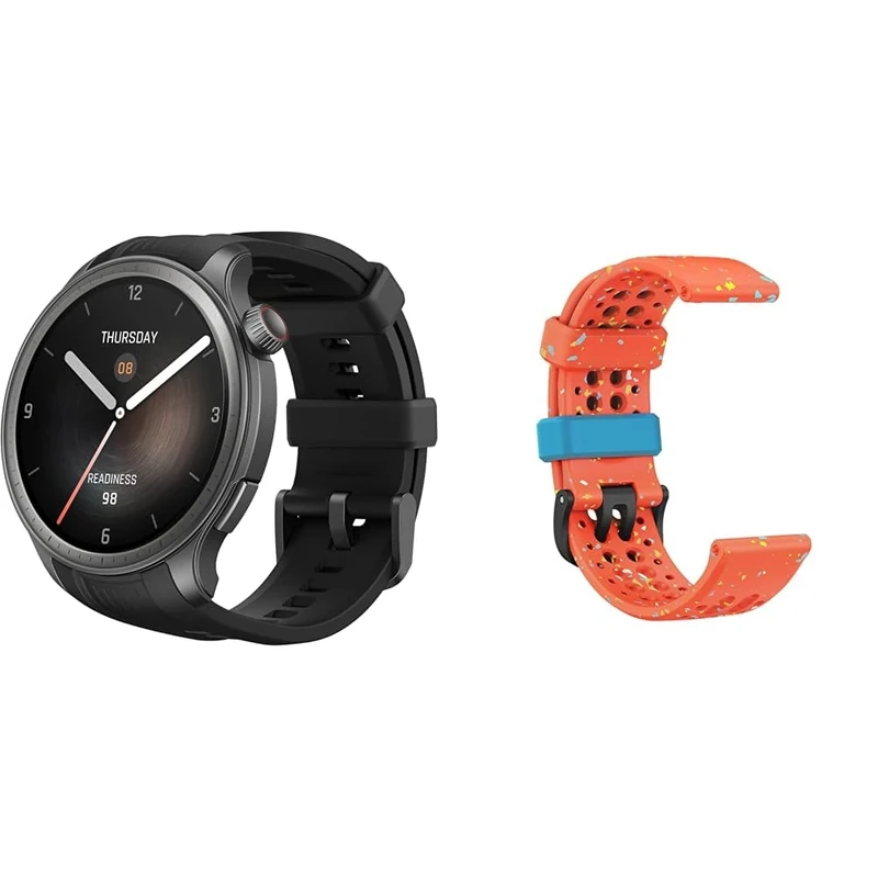 Amazfit Balance 46mm Smart Watch balance Upcycled Silicone Straps Solaris Orange