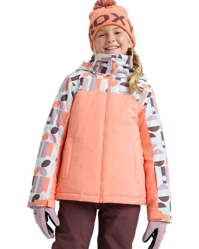 Roxy Snow Jacket Galaxy Girl Jacket Girl's White 16