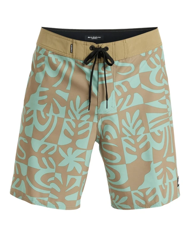 Quiksilver Board Shorts SURFSILK Straight Leg 18 Men's Green 34