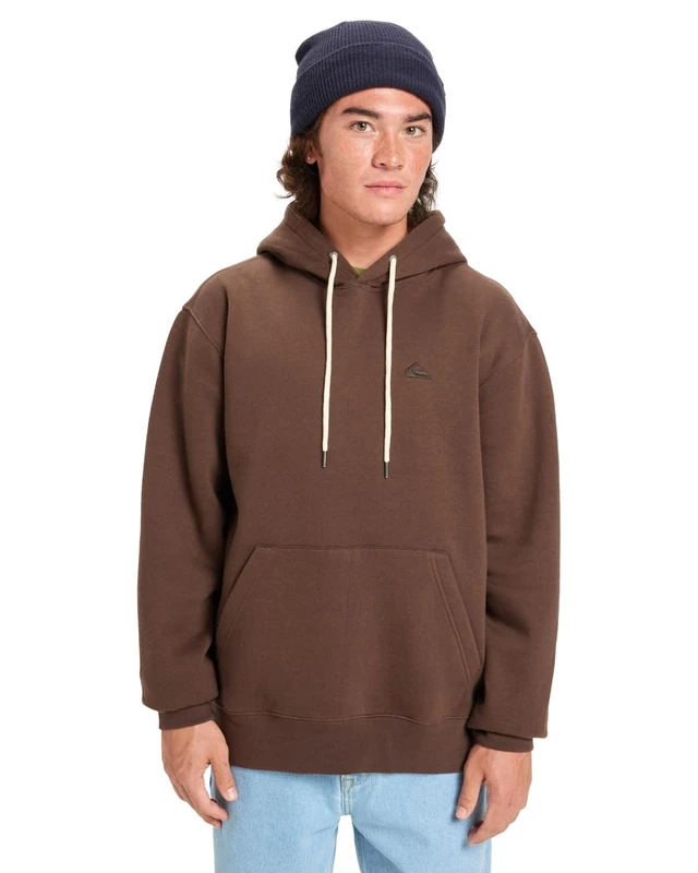 Quiksilver Fleece sweater SALT WATER HOODIE Men's Brown XL