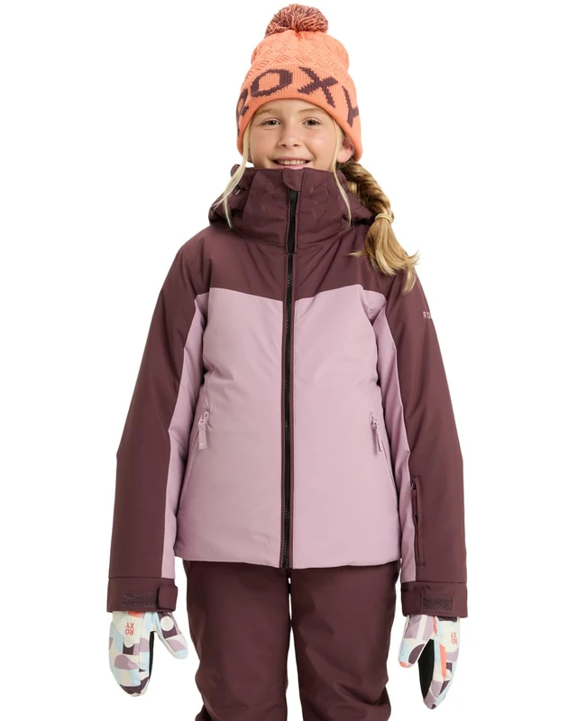 Roxy Snow Jacket Free Jet Block Girl Jacket Girl's Pink 8