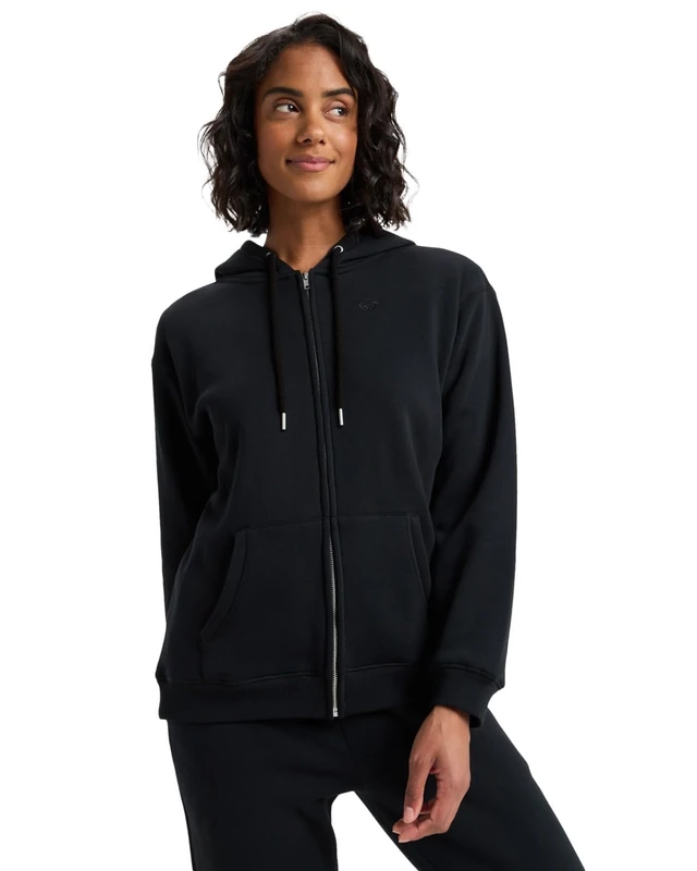 Roxy Fleece sweater SURF STOKED ZIPPED BRUSHED Women's Black L
