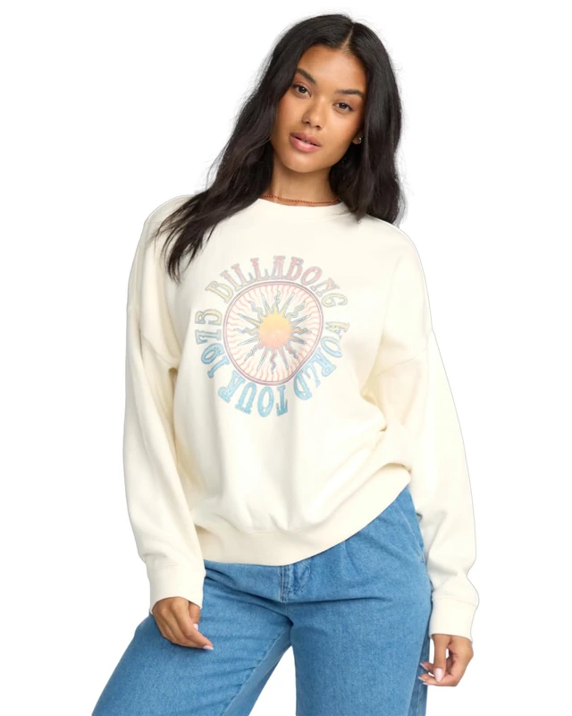 Billabong Fleece sweater ECHO CREW FLC Women's White XS