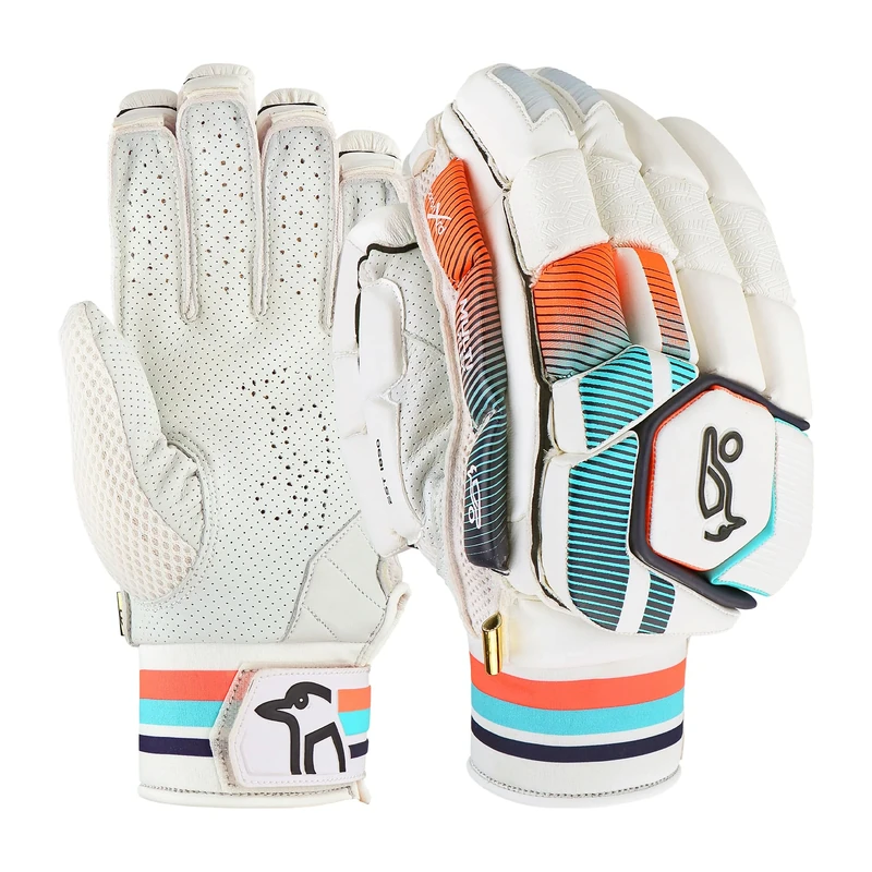 Kookaburra Aura Pro Batting Gloves Size Over Sized Adult Left Hand, Coral/Blue