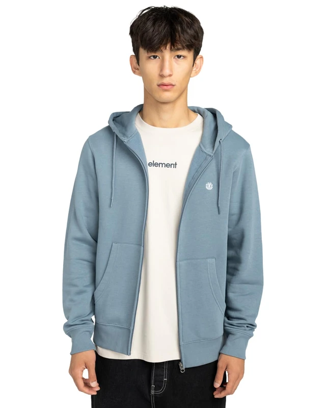 Element Icon Embroidery - Zip Sweatshirt - Men - Blue. - Image 1