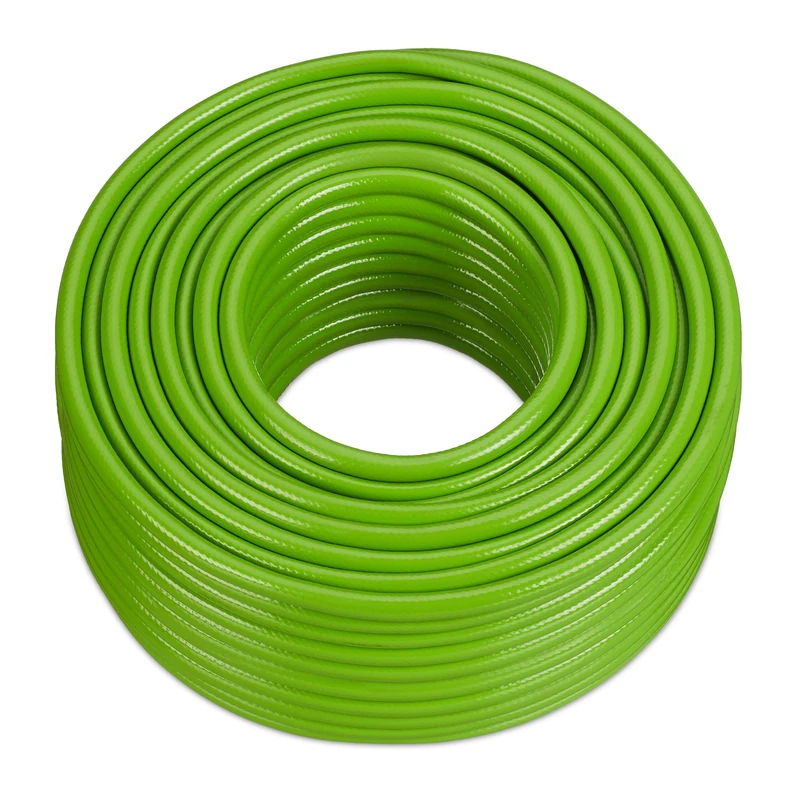 Relaxdays Garden Hose 70 m, Universal Hosepipe, 1/2 Inch, for Watering Plants, Flowerbeds & Lawns, Plastic, Light Green