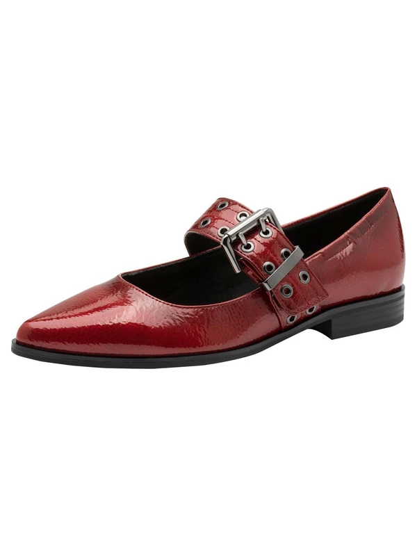 MARCO TOZZI Women's 2-22128-45 Ballet Flats, DK.RED PAT, 36 EU, Dk Red Pat, 4 UK - Image 1