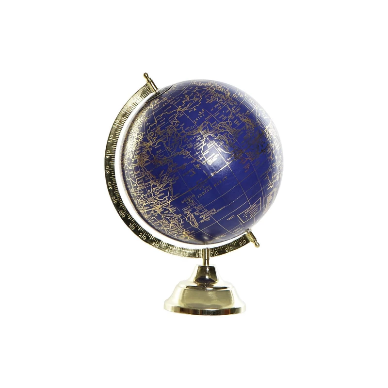 AlexandreHouse Terraqueo Metal Globe - Gold Decor 27x25x36 cm