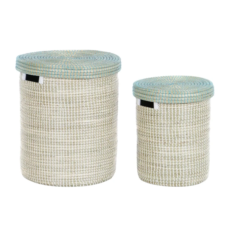 AlexandreHouse Set of 2 Seagrass Baskets 44 x 44 x 51 cm Natural
