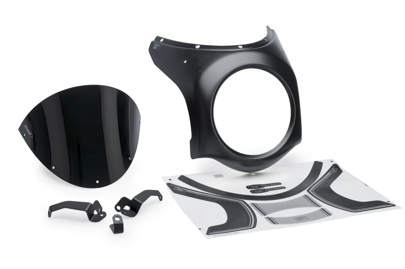 Puig 21962N Retro Fairing Vintage Design, and Optimal Protection, Color Black