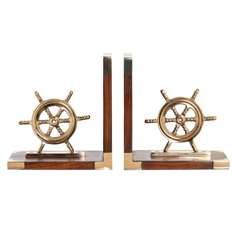 Sumetalibros Set of 2 Laton Sheesham 30 x 10 x 16 cm Timon