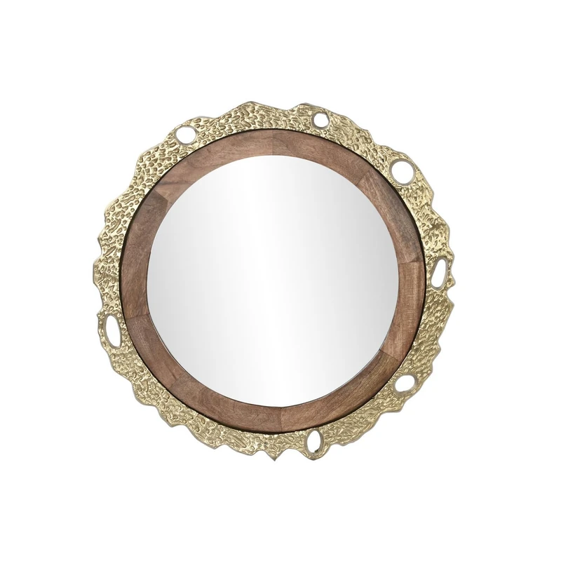 AlexandreHouse Espejo Aluminium Mango 78.5 x 2.5 x 78.5 cm Dorado