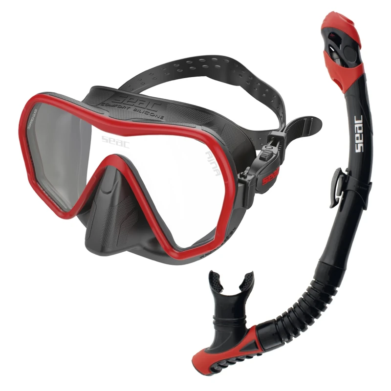SEAC Set Ajna Dry, Frameless Mask Set Snorkel for Diving