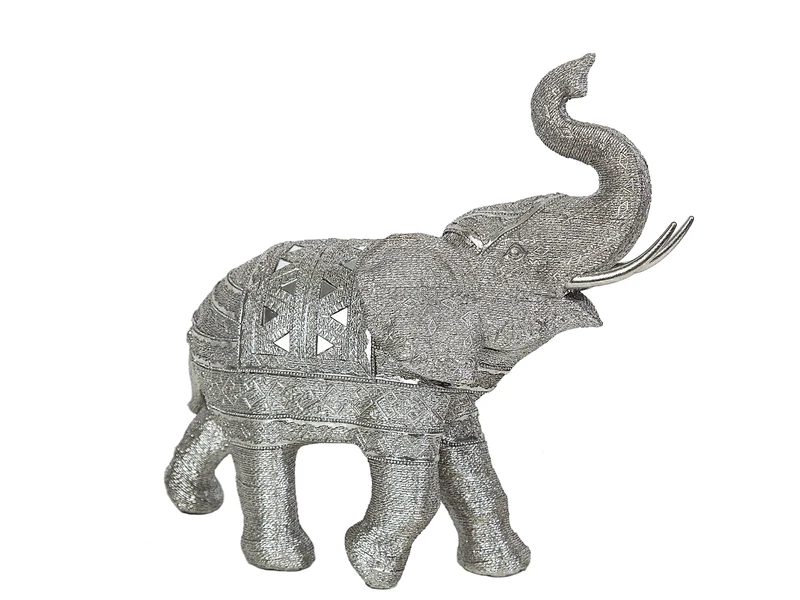 AlexandreHouse Resin Plateado Elephant - Image 1