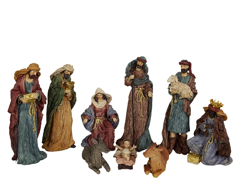 AlexandreHouse Set of 9 Pieces Nacimento C/Reyes Resin