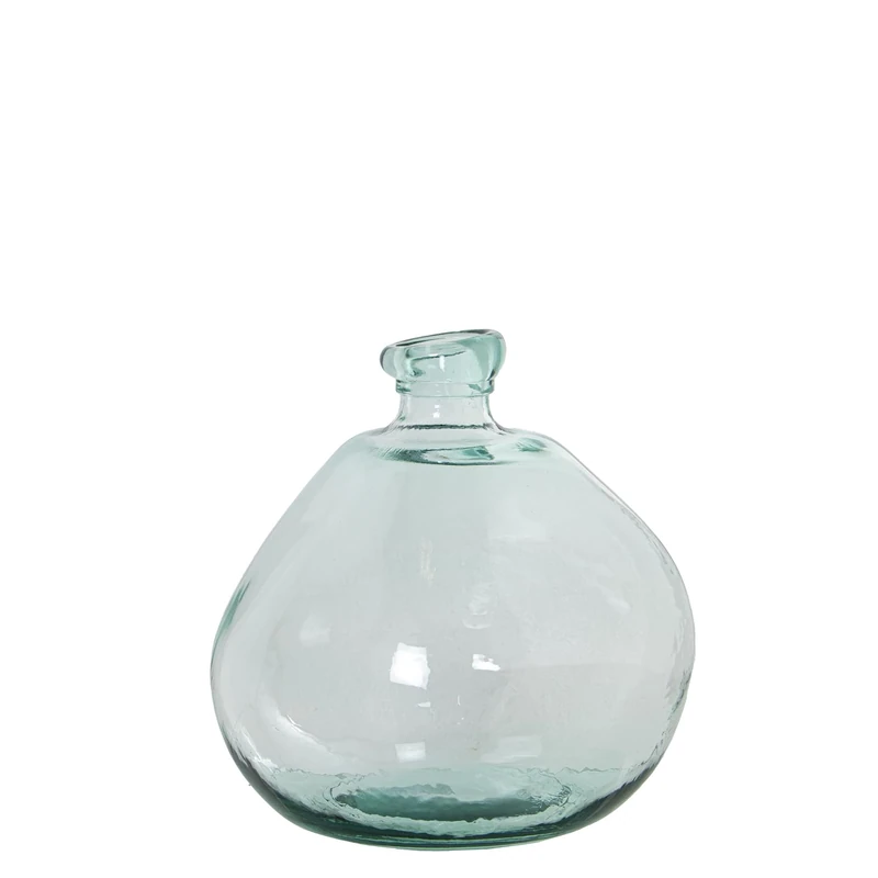 JARRÓN VIDRIO RECYCLADO 32 cm Transparent Irregular_°32X32CM Boca:°5CM 11500CC