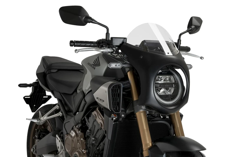 Puig 21961W Retro Fairing Vintage Design, and Optimal Protection, Color Clear