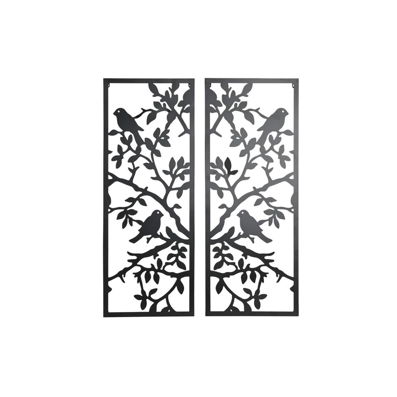 AlexandreHouse PAJAROS PARED SET 2 METAL 70X1.3X90